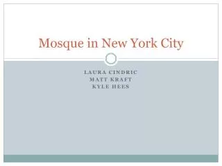 Mosque in New York City