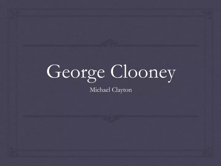 george clooney