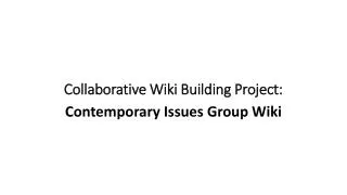 Collaborative Wiki Building Project: