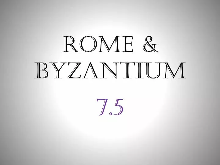 rome byzantium