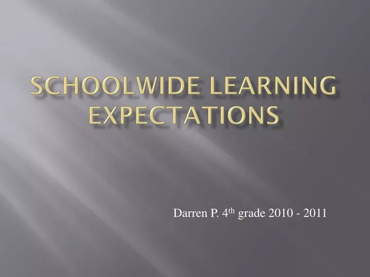 schoolwide learning expectations