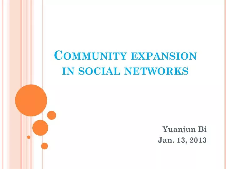 community expansion in social networks