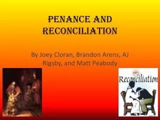 Penance and Reconciliation