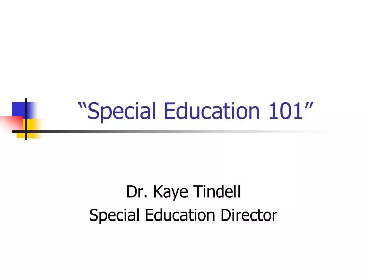 special education 101