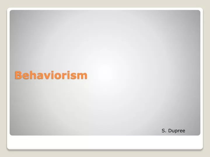 behaviorism