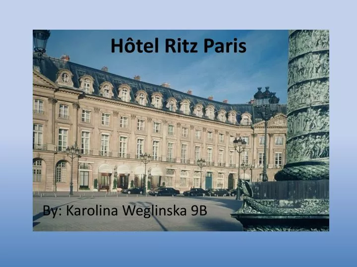 h tel ritz paris