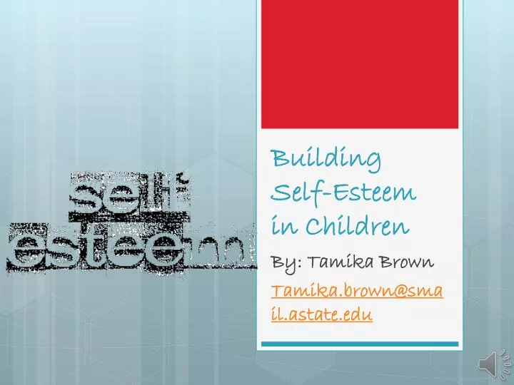 building self esteem in children