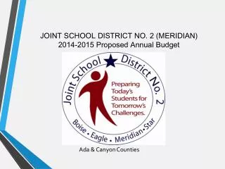 JOINT SCHOOL DISTRICT NO. 2 (MERIDIAN) 2014-2015 Proposed Annual Budget