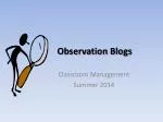 Observation Blogs - slide 1