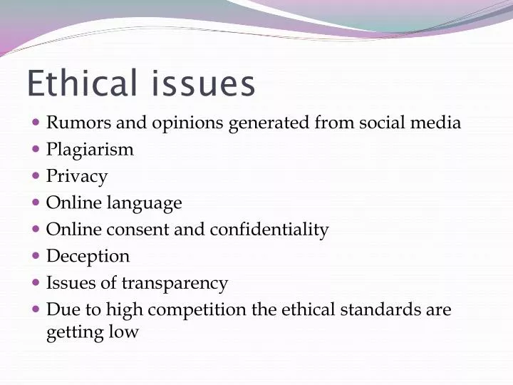 PPT Ethical issues PowerPoint Presentation, free download ID2636503