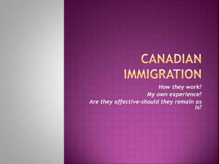 canadian immigration
