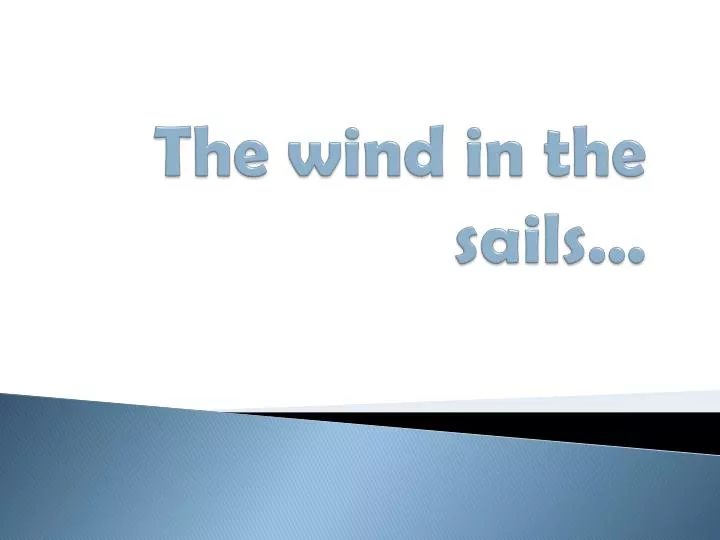 the wind in the sails