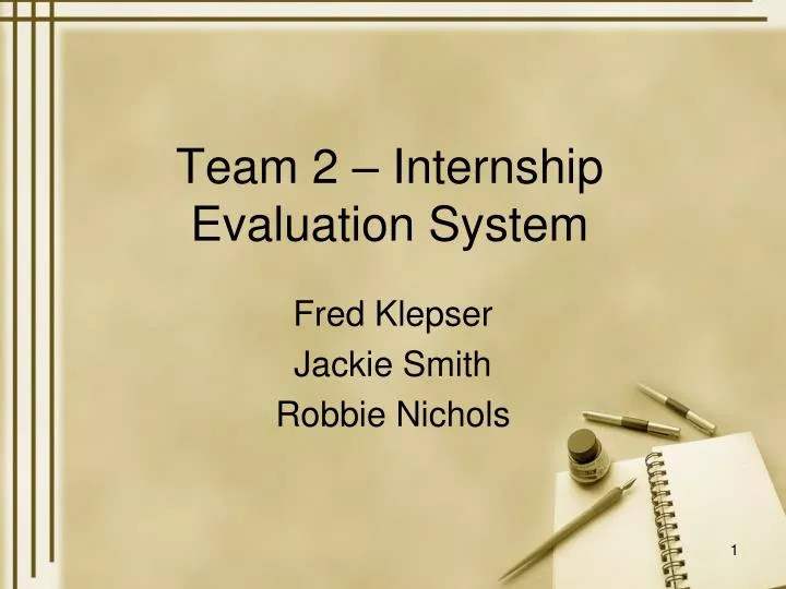 team 2 internship evaluation system