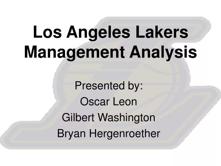 los angeles lakers management analysis