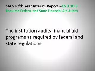 Supporting Documents Financial Aid Audits