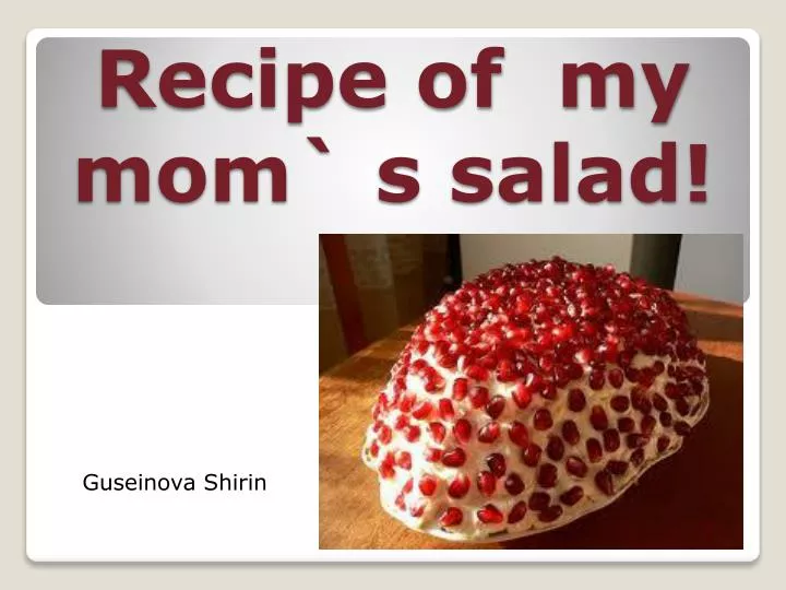 recipe of my mom s salad