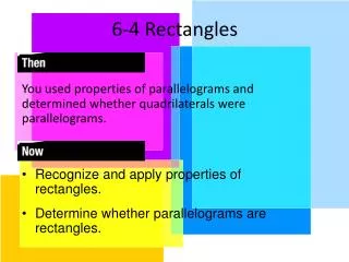 6-4 Rectangles