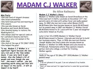 Madam c.j Walker