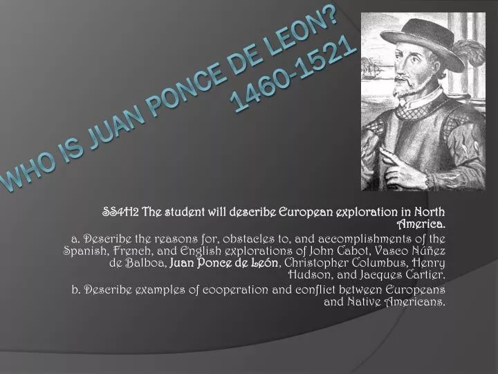 who is juan ponce de leon 1460 1521