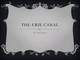 The Erie canal