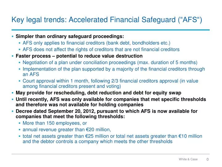 key legal trends accelerated financial safeguard afs