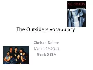 The Outsiders vocabulary