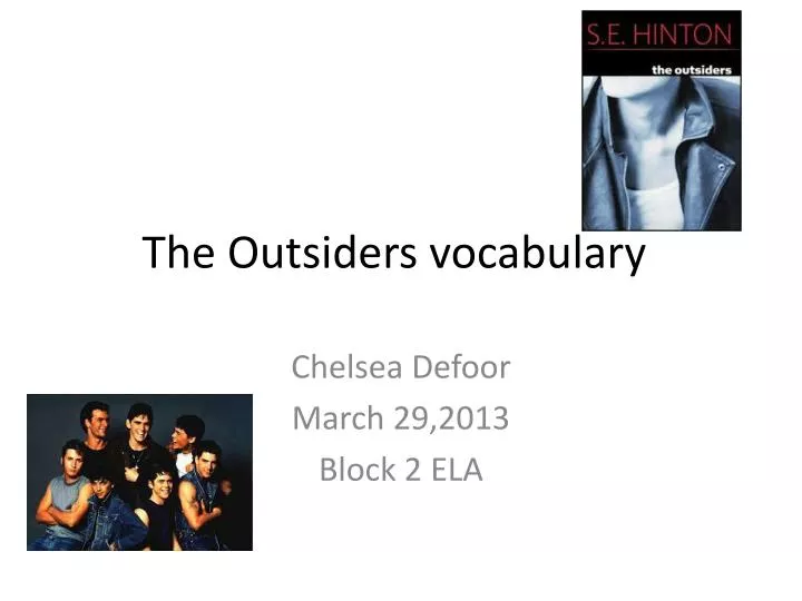 the outsiders vocabulary
