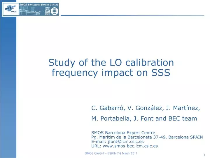 study of the lo calibration frequency impact on sss