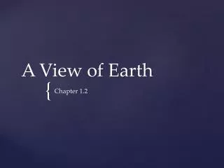 a view of earth
