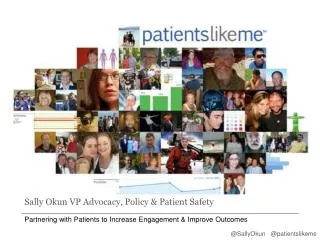 Sally Okun VP Advocacy, Policy &amp; Patient Safety