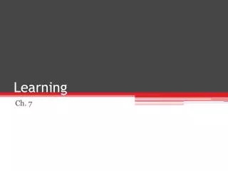 learning