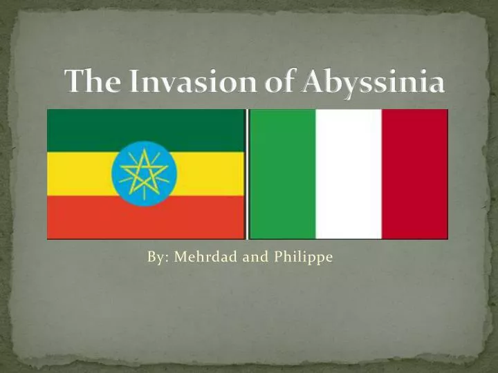 the invasion of abyssinia