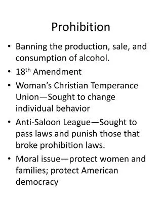 Prohibition