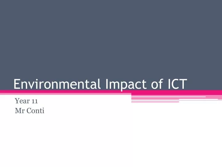 environmental impact of ict