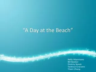 “A Day at the Beach”