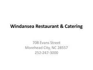 Windansea Restaurant &amp; Catering