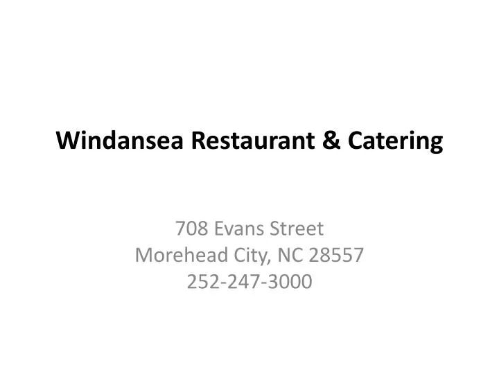 windansea restaurant catering