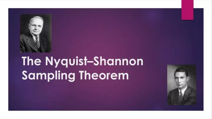 the nyquist shannon sampling theorem