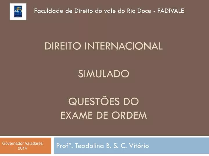 direito internacional simulado quest es do exame de ordem