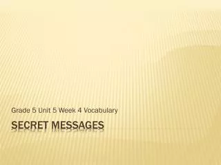 Secret Messages