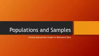 Populations and Samples