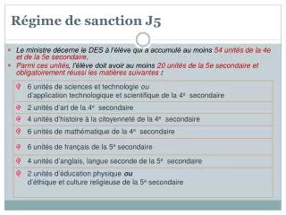r gime de sanction j5