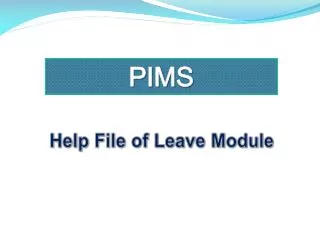 Help File of Leave Module
