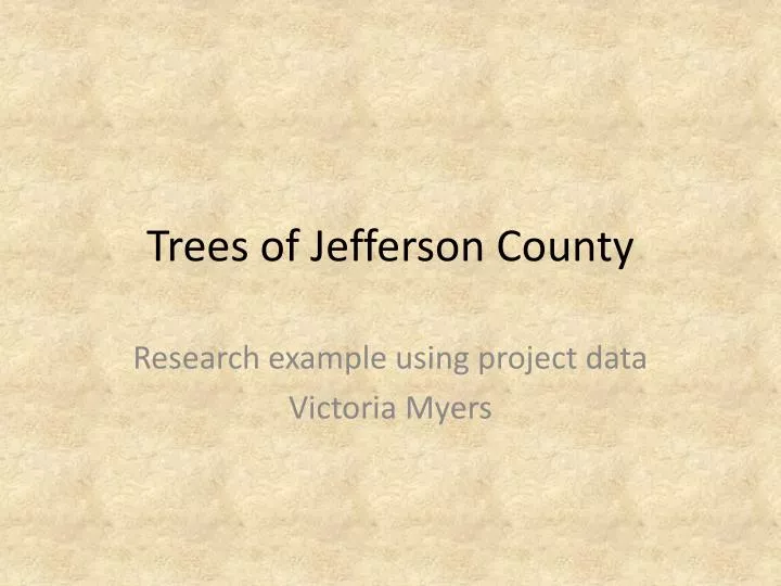 trees of jefferson county