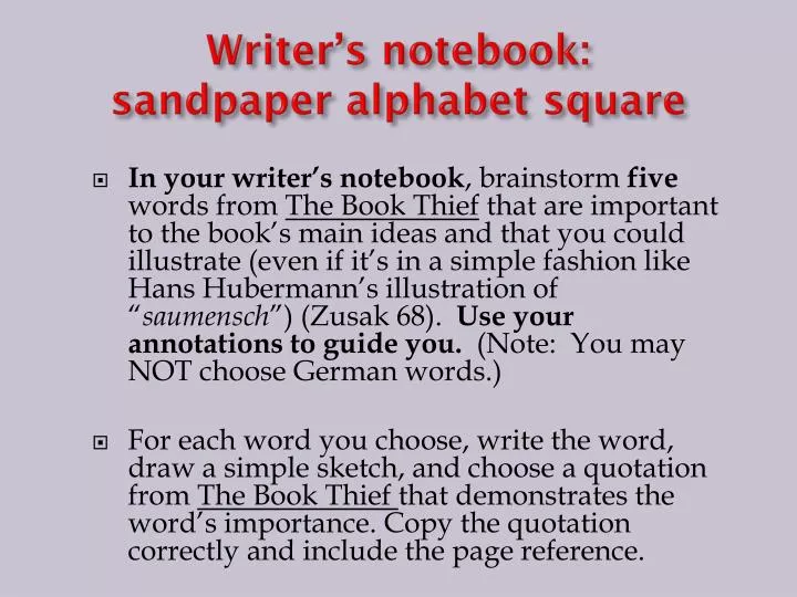 writer s notebook sandpaper alphabet square