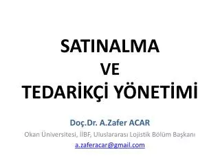 satinalma ve tedar k y net m