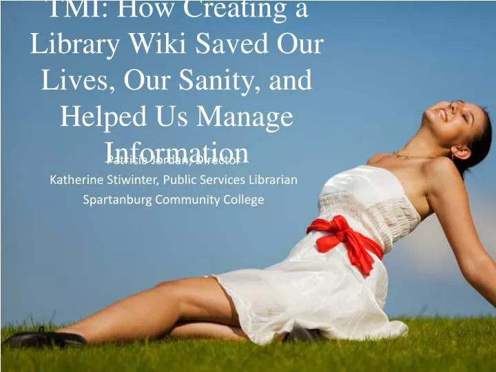 tmi how creating a library wiki saved our lives our sanity and helped us manage information