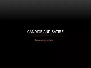 Candide and Satire