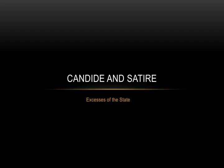 candide and satire