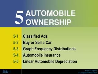 AUTOMOBILE OWNERSHIP